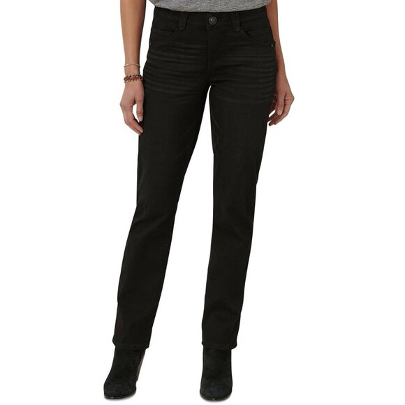 Democracy Absolution Black Straight Leg Denim Stretch Jeans Womens size 10 - Picture 1 of 13